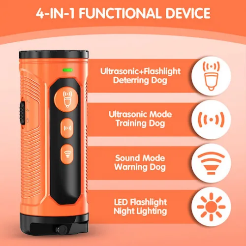 Powertech Συσκευή με Υπέρηχους Εκπαίδευσης Σκύλου σε Μαύρο χρώμα