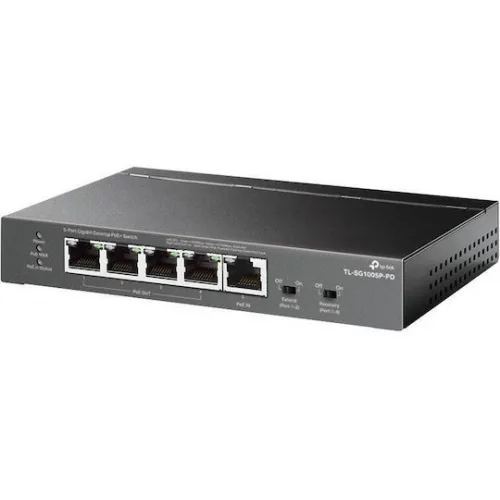 TP-LINK TL-SG1005P-PD v1 Unmanaged L2 PoE Switch με 5 Θύρες Gigabit (1Gbps) Ethernet