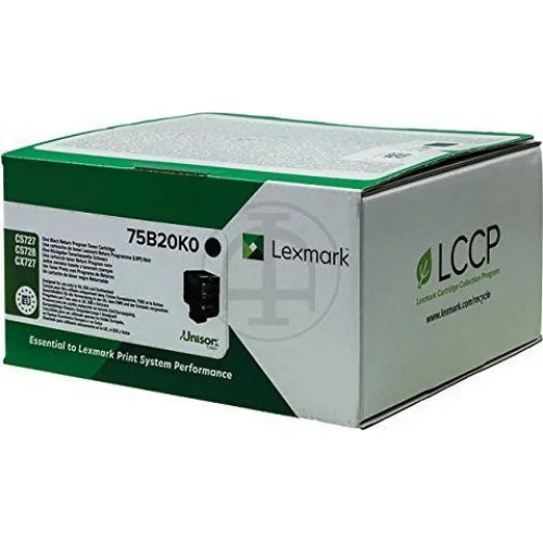 Lexmark 75B20K0 Γνήσιο Toner Laser Εκτυπωτή Μαύρο Return Program 13000 Σελίδων