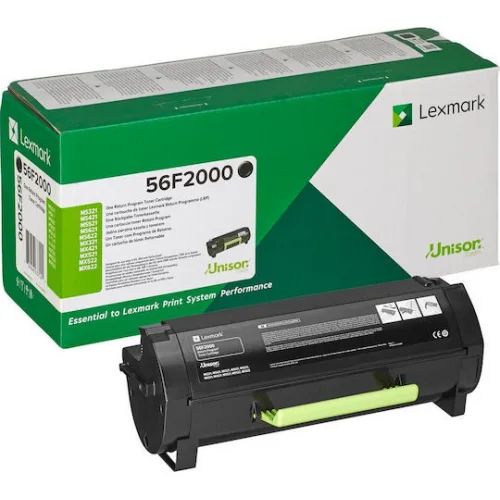 Lexmark 56F2000 Γνήσιο Toner Laser Εκτυπωτή Μαύρο Return Program 6000 Σελίδων