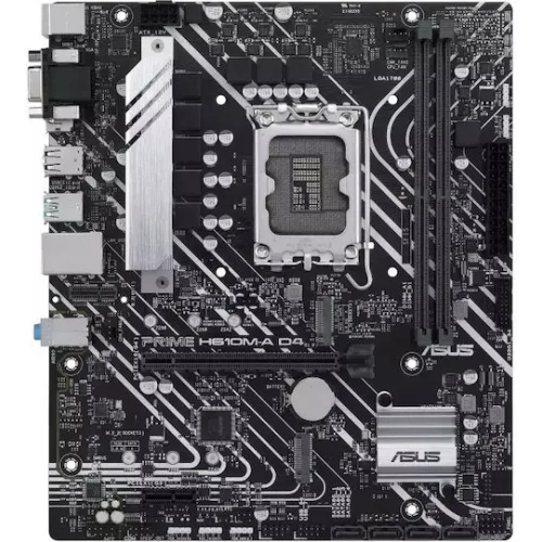 Asus Prime H610M-A D4-CSM Motherboard Micro ATX με Intel 1700 Socket 90MB19P0-M0EAYC