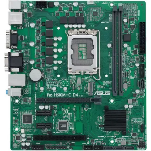 Asus Pro H610M-C D4-CSM Motherboard Micro ATX με Intel 1700 Socket 90MB1A30-M0EAYC