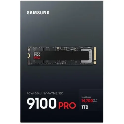 SAMSUNG SSD M.2 NVMe PCI-E GEN5 1TB MZ-VAP1T0BW SERIES 9100 PRO, M.2 2280, NVMe PCI-E GEN5x4, READ 14700MB/s, WRITE 13300MB/s, 5YW.