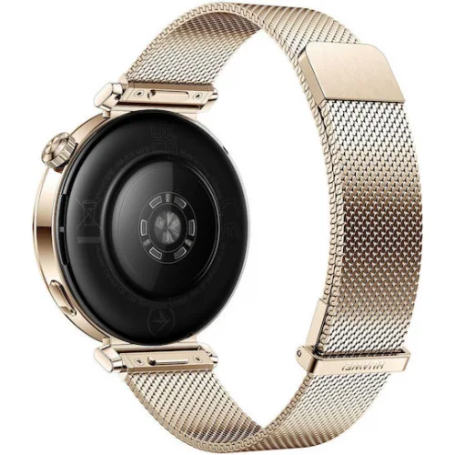 Huawei Watch GT 5 41mm Αδιάβροχο με Παλμογράφο (Gold Milanese Strap)