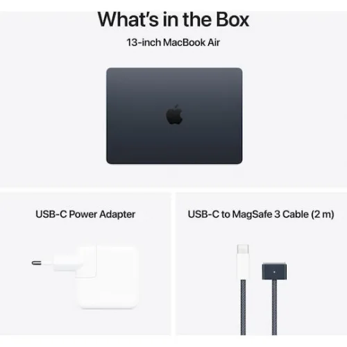 Apple MacBook Air 13.6" Retina Display (M4-10‑core/16GB/512GB SSD/10-Core GPU) Midnight (GR Keyboard)