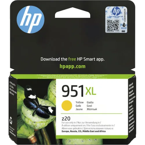 HP 951XL Γνήσιο Μελάνι Εκτυπωτή InkJet Κίτρινο (CN048AE)