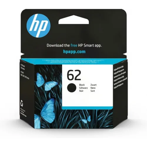 HP 62 Γνήσιο Μελάνι Εκτυπωτή InkJet Μαύρο (C2P04AE)