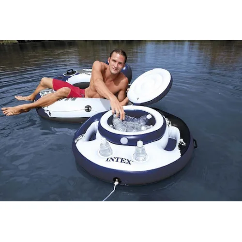 Intex Φουσκωτή Θήκη Ποτού με Χειρολαβές Μπλε 89εκ.