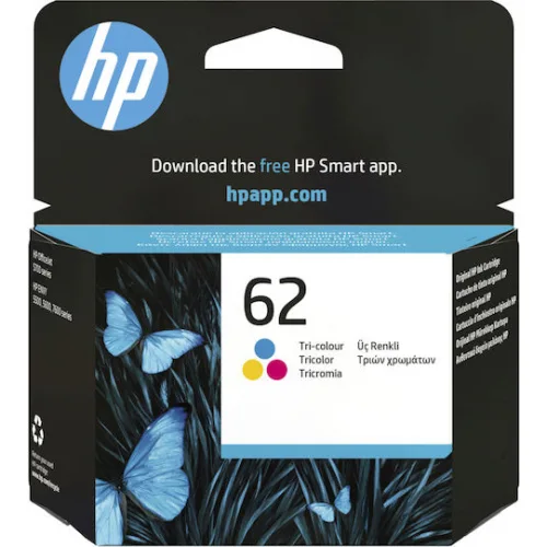 HP 62 Γνήσιο Μελάνι Εκτυπωτή InkJet Πολλαπλό (Color) (C2P06AE)