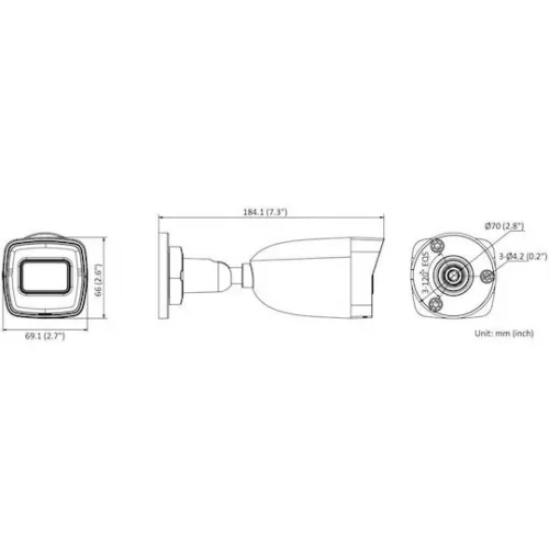 Hikvision HWI-B140HA IP Κάμερα Παρακολούθησης Full HD+ 4MP Αδιάβροχη με Φακό 2.8mm