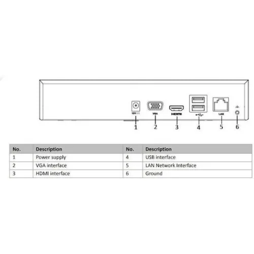 Hikvision Καταγραφικό NVR 4 Καναλιών με Ανάλυση Full HD+ HWN-2104MH