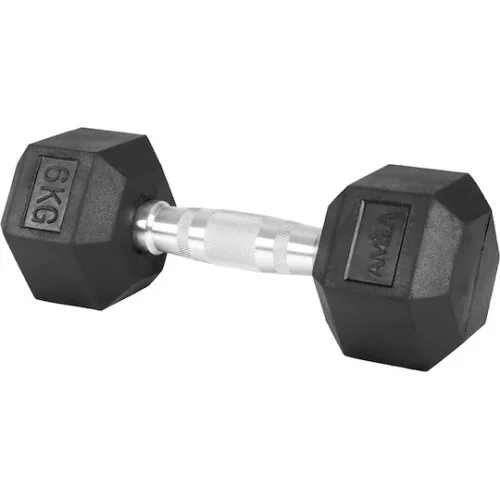 AMILA Βαράκι Εξάγωνο Λαστιχένιο 1 x 6.0kg