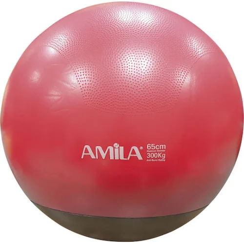AMILA Μπάλα Pilates 65cm , 10kg σε Κόκκινο Χρώμα