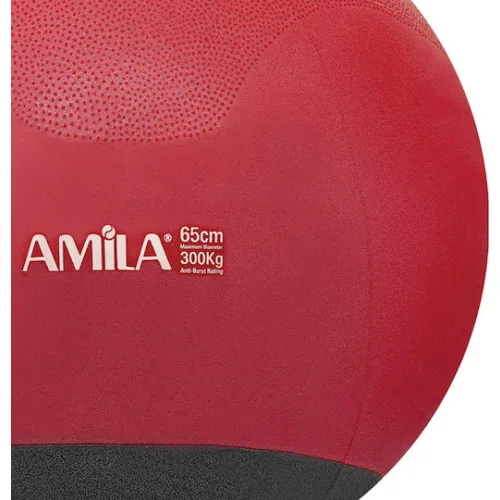 AMILA Μπάλα Pilates 65cm , 10kg σε Κόκκινο Χρώμα