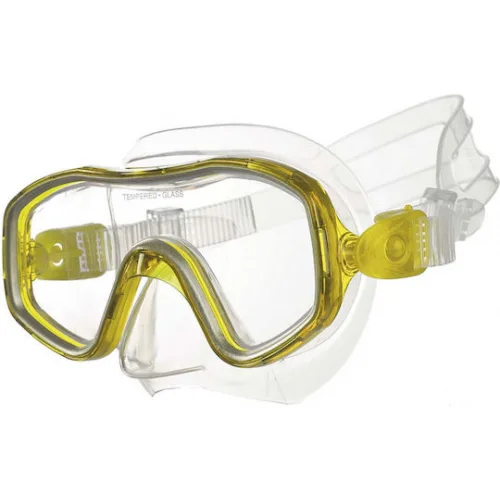 AMILA Μάσκα Θαλάσσης Σιλικόνης Παιδική Smile Silicon σε Κίτρινο χρώμα