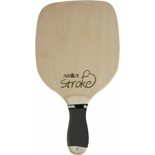 AMILA Stroke Ρακέτα Παραλίας Μπεζ 400gr με Μαύρη Ίσια Λαβή AMILA Stroke Ρακέτα Παραλίας Μπεζ 400gr με Μαύρη Ίσια Λαβή