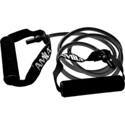 AMILA Λάστιχο Γυμναστικής Σωληνωτό Πολύ Σκληρό με Λαβές Μαύρο