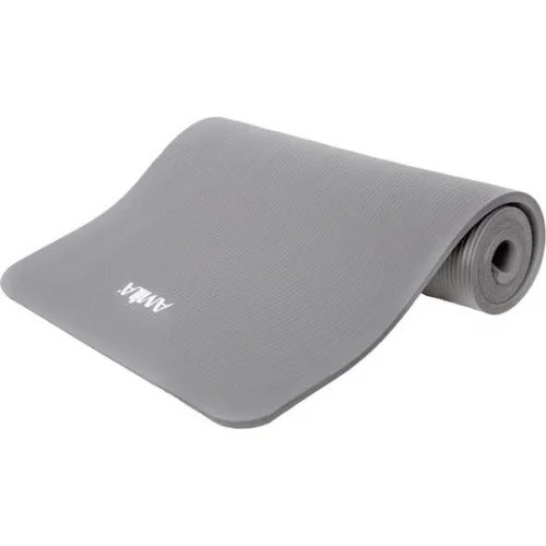 AMILA Στρώμα Γυμναστικής Yoga/Pilates Γκρι με Ιμάντα Μεταφοράς (183x60x1.5cm)