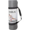 AMILA Στρώμα Γυμναστικής Yoga/Pilates Γκρι με Ιμάντα Μεταφοράς (183x60x1.5cm)