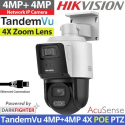 Hikvision TandemVu DS-2SE3C404MWG-E/14 IP Κάμερα Παρακολούθησης Full HD+ 4MP Αδιάβροχη με Φακό 2.8-12mm
