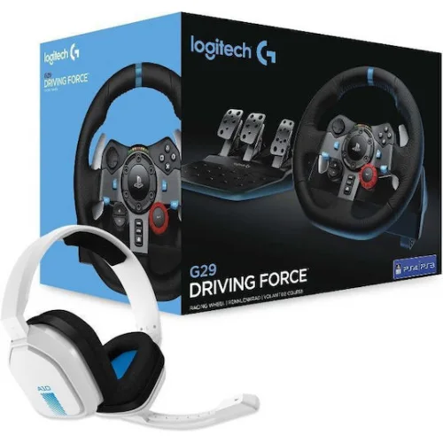 Logitech G29 Τιμονιέρα με Πετάλια για PC / PS4 / PS5 με 900° Περιστροφής + Astro A10 Headset