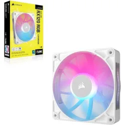 Corsair iCue Link RX120 Case Fan με RGB Φωτισμό και Σύνδεση 4-Pin PWM Λευκό