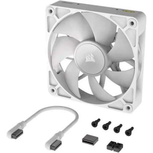 Corsair iCue Link RX120 Case Fan με RGB Φωτισμό και Σύνδεση 4-Pin PWM Λευκό
