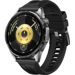 Huawei Watch GT 6 Stainless Steel 46mm Αδιάβροχο με Παλμογράφο (Black)