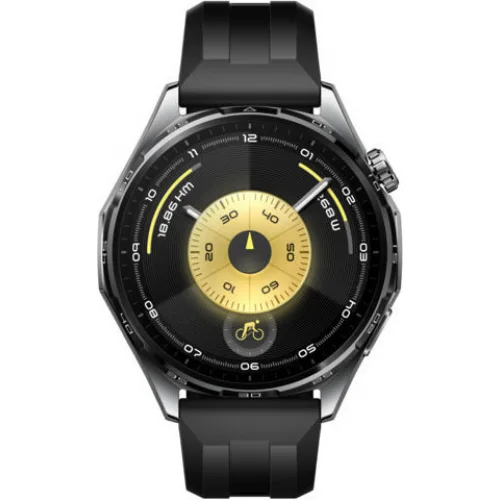 Huawei Watch GT 6 Stainless Steel 46mm Αδιάβροχο με Παλμογράφο (Black)