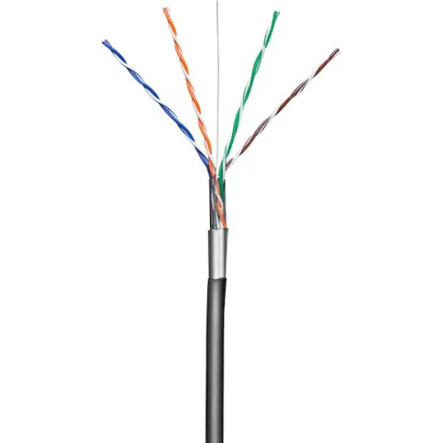 Goobay F/UTP Cat.5e Καλώδιο Δικτύου Ethernet χωρίς ακροδέκτες 100m Μαύρο 1τμχ