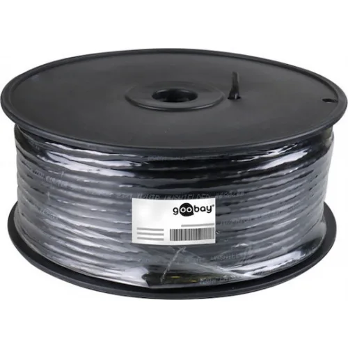 Goobay F/UTP Cat.5e Καλώδιο Δικτύου Ethernet χωρίς ακροδέκτες 100m Μαύρο 1τμχ