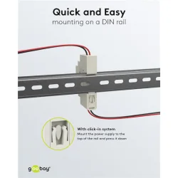 Goobay Τροφοδοτικό Ράγας με Έξοδο 5V και Ισχύ 12W 2.4A