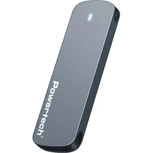 Powertech Θήκη για Σκληρό Δίσκο M.2 PCI Express / SATA III NVME με σύνδεση Type-C σε Γκρι χρώμα