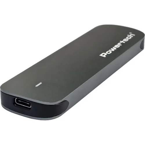 Powertech Θήκη για Σκληρό Δίσκο M.2 PCI Express / SATA III NVME με σύνδεση Type-C σε Γκρι χρώμα