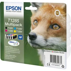 Epson T1285M Γνήσιο Πακέτο 4 Μελανιών Εκτυπωτή InkJet Κίτρινο / Κυανό / Ματζέντα / Μαύρο (C13T12854010 C13T12854012)