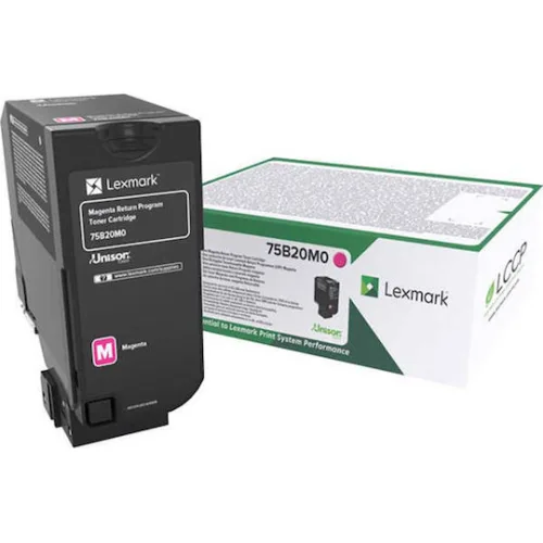 Lexmark 75B20M0 Γνήσιο Toner Laser Εκτυπωτή Ματζέντα Return Program 10000 Σελίδων