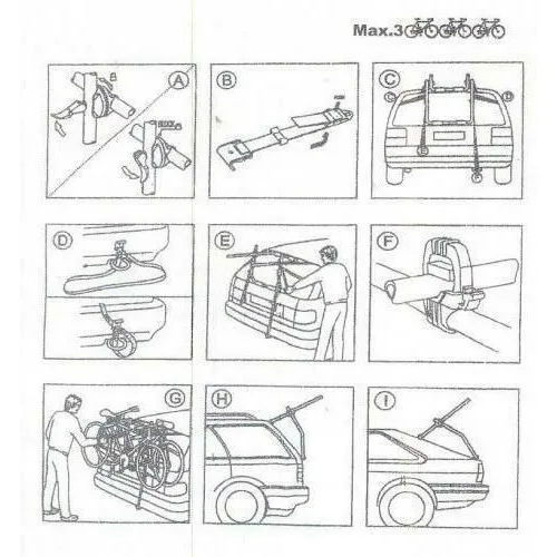 Bormann BWR5044 Βάση Πορτ μπαγκάζ Αυτοκινήτου για 3 Ποδήλατα