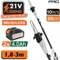 Nakayama 083092 Τηλεσκοπικό Κονταροπρίονο Μπαταρίας με Λάμα 20cm