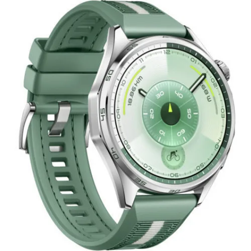 Huawei Watch GT 6 Stainless Steel 41mm Αδιάβροχο με Παλμογράφο (Green Woven)