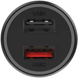 Xiaomi Φορτιστής Αυτοκινήτου 37W 2.25A Γρήγορης Φόρτισης με Θύρες: 2xUSB Μαύρος
