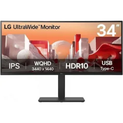 LG 34BA75QE-B Ultrawide IPS HDR Curved Monitor 34" QHD 3440x1440 με Χρόνο Απόκρισης 5ms GTG