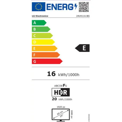 LG 24U411A-B Monitor 24" FHD 1920x1080 με Χρόνο Απόκρισης 5ms GTG