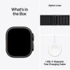 Apple Watch Ultra 3 Titanium 49mm Αδιάβροχο με eSIM και Παλμογράφο (Black Titanium Case with Black Alpine Loop - Large)