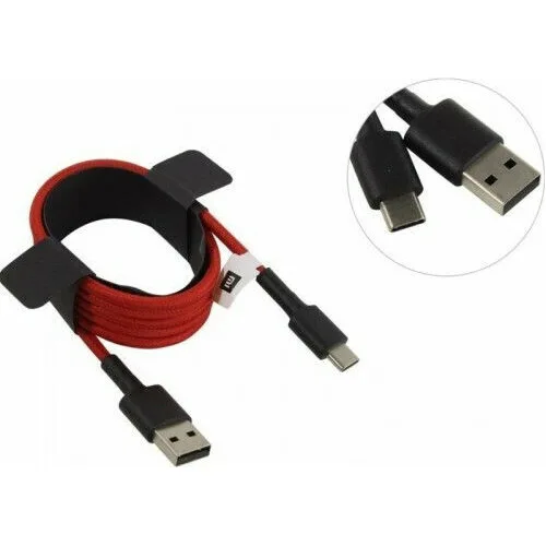 Xiaomi Braided Usb Typec Cable Braided USB 2.0 Cable USB-C male - USB-A 18W Κόκκινο 1m SJV4110GL SJX10ZM