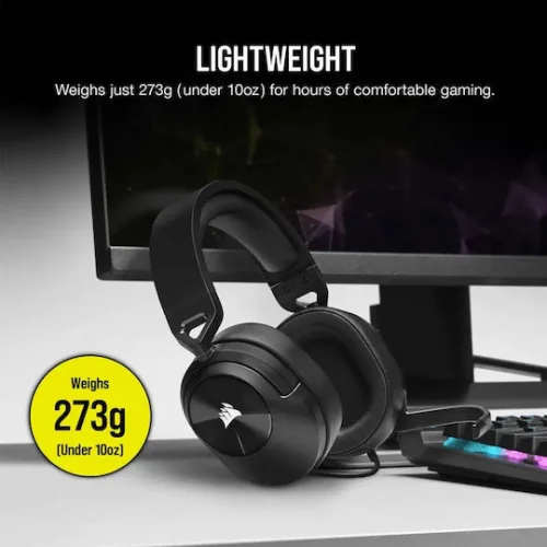 Corsair HS55 Stereo Over Ear Gaming Headset με σύνδεση 3.5mm Carbon