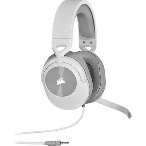 Corsair HS55 Stereo Over Ear Gaming Headset με σύνδεση 3.5mm Λευκό