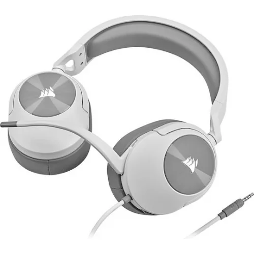 Corsair HS55 Stereo Over Ear Gaming Headset με σύνδεση 3.5mm Λευκό