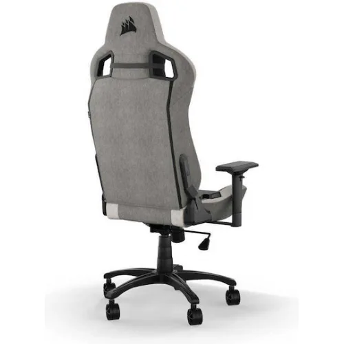 Corsair T3 Rush Fabric (2023) Υφασμάτινη Καρέκλα Gaming με Ρυθμιζόμενα Μπράτσα Γκρι/Λευκό