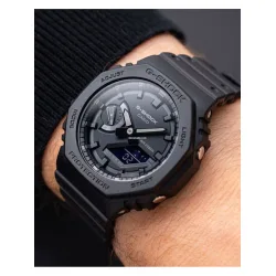 Casio G-Shock Αναλογικό/Ψηφιακό Ανδρικό Ρολόι 49mm Χρονογράφος Μπαταρίας με Μαύρο Καουτσούκ Λουράκι