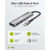 Goobay USB 3.2 Hub 4 Θυρών με σύνδεση USB-C / USB-A Γκρι